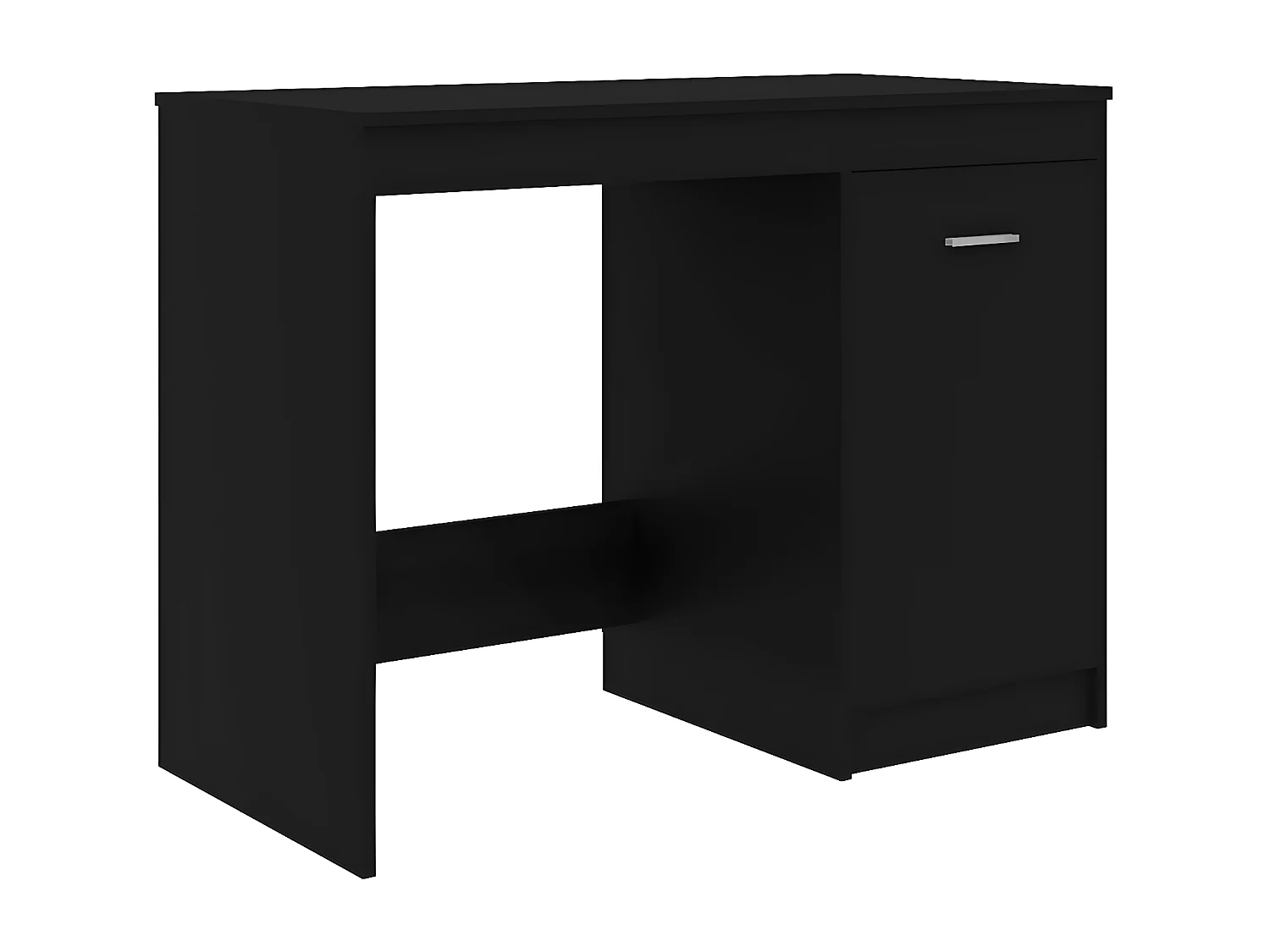 Bureau 140x50x76 cm bewerkt hout zwart