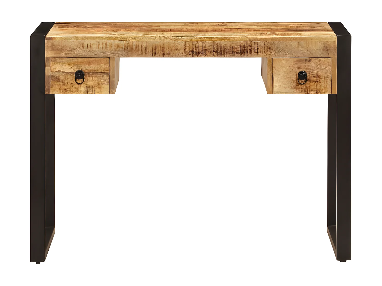 Bureau met 2 lades 110x50x77 cm massief mangohout