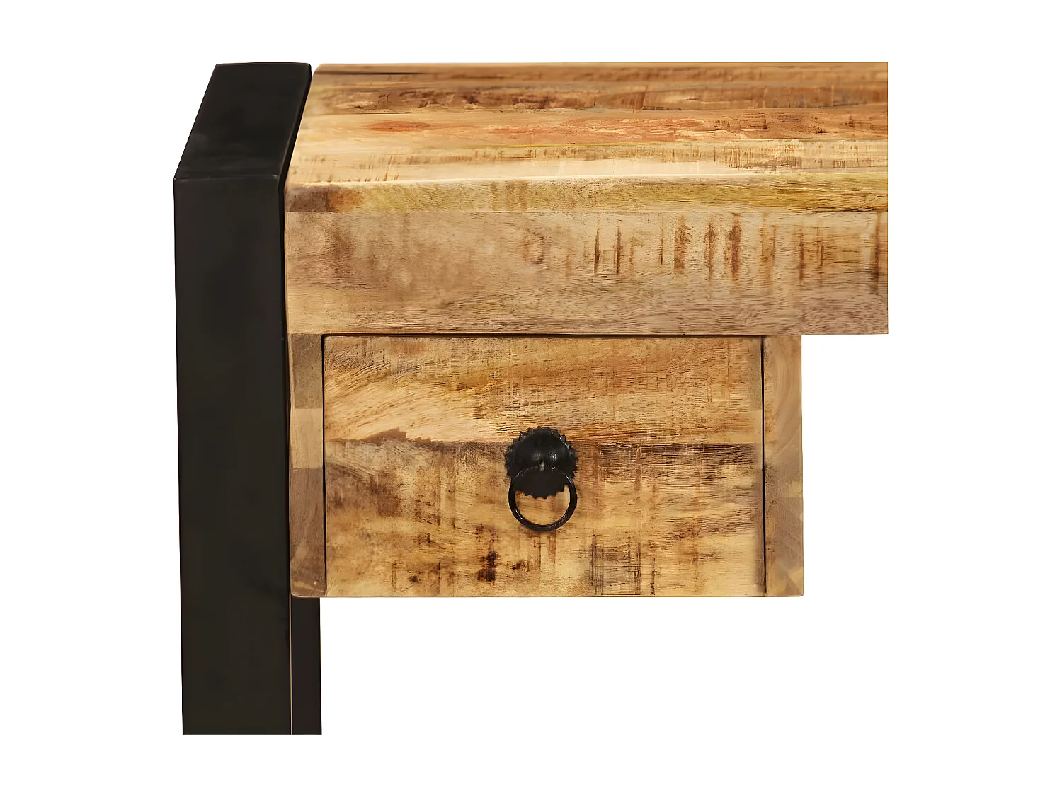 Bureau met 2 lades 110x50x77 cm massief mangohout