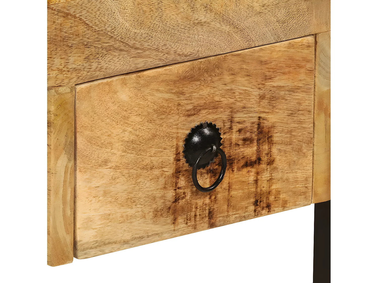 Bureau met 2 lades 110x50x77 cm massief mangohout