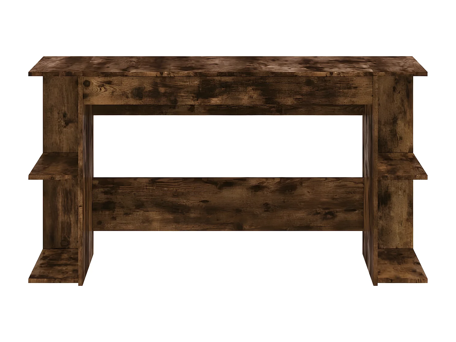 Bureau chêne fumé 140x50x75 cm bois d'ingénierie