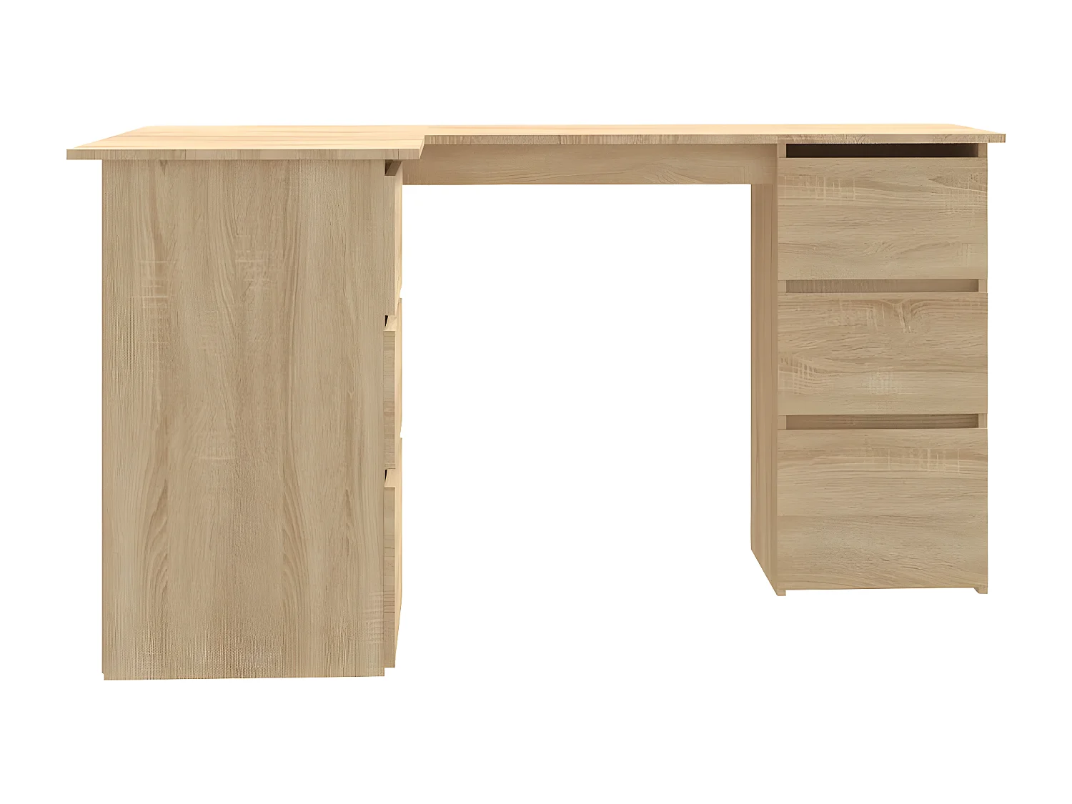Hoekbureau 145x100x76 cm bewerkt hout sonoma eikenkleurig