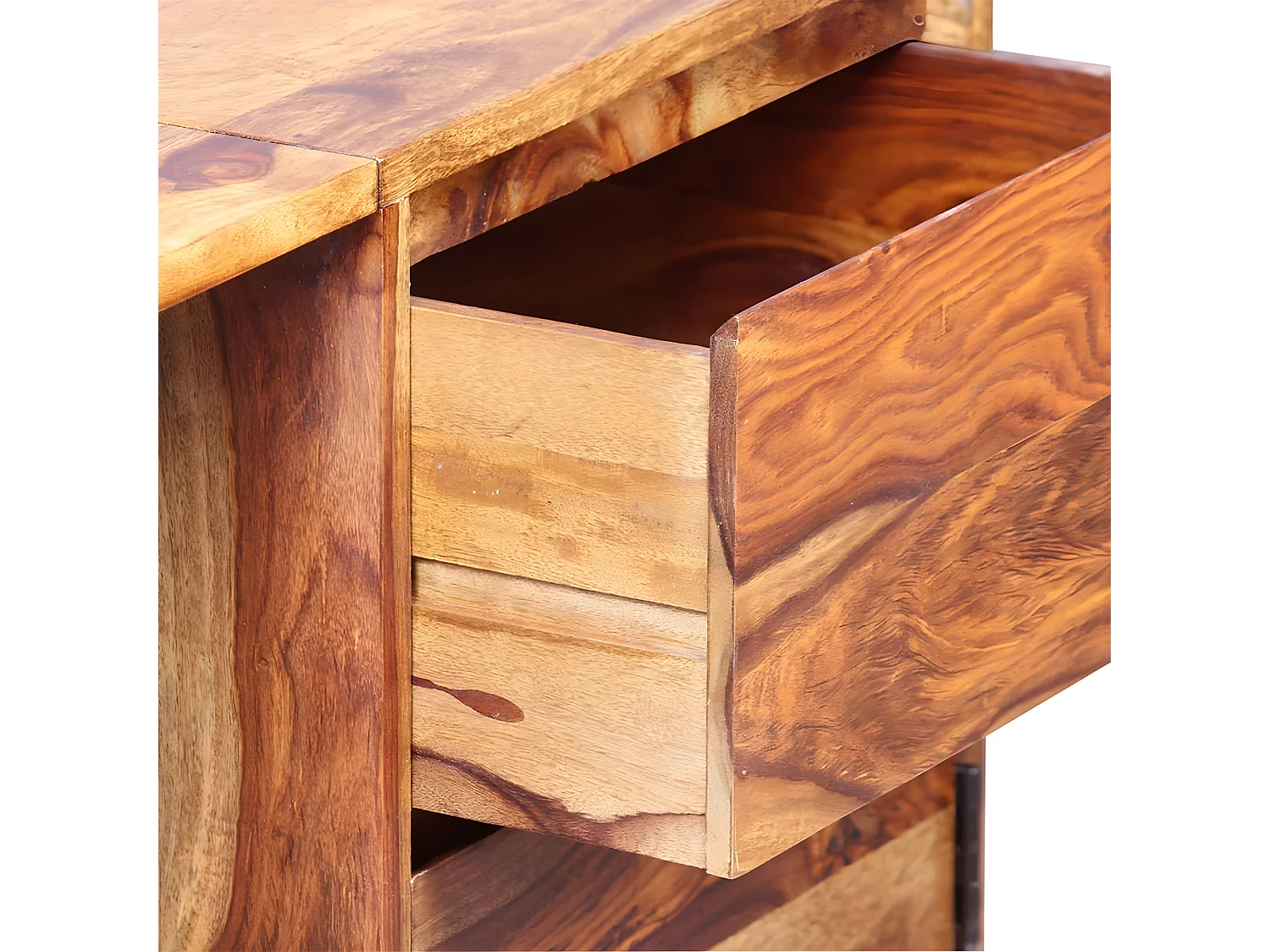 Bureau avec 1 tiroir et 1 armoire Bois massif de Sesham