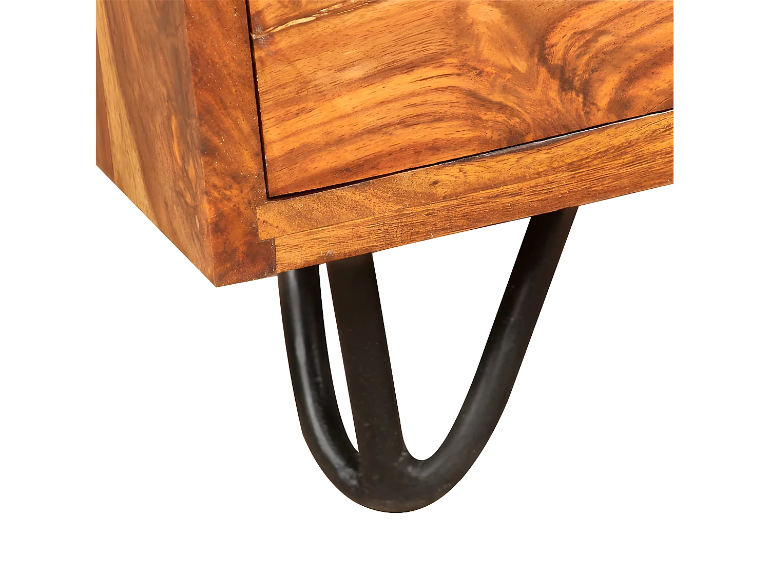 Bureau avec 1 tiroir et 1 armoire Bois massif de Sesham