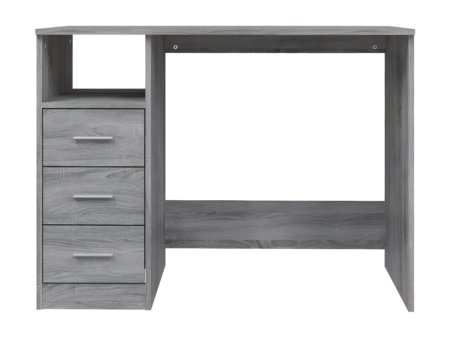 Bureau avec tiroirs Sonoma gris 102x50x76 cm Bois d'ingénierie