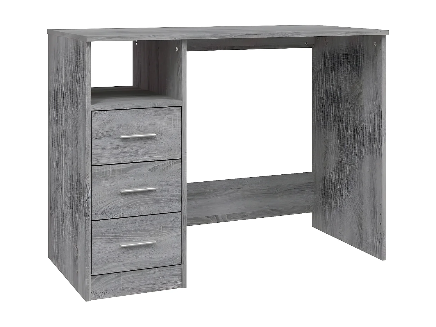 Bureau avec tiroirs Sonoma gris 102x50x76 cm Bois d'ingénierie