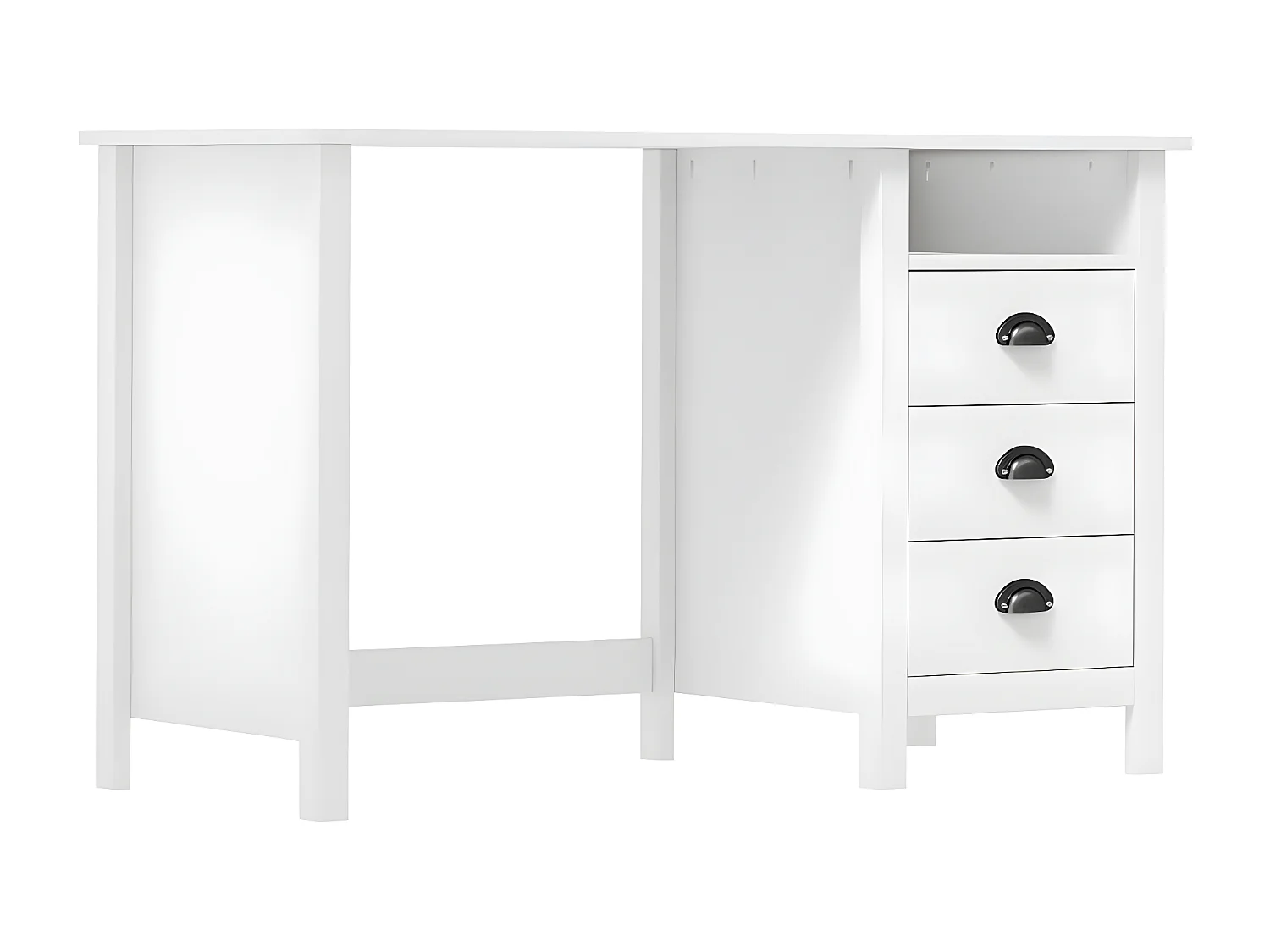 Bureau Hill 3 lades 120x50x74 cm massief grenenhout