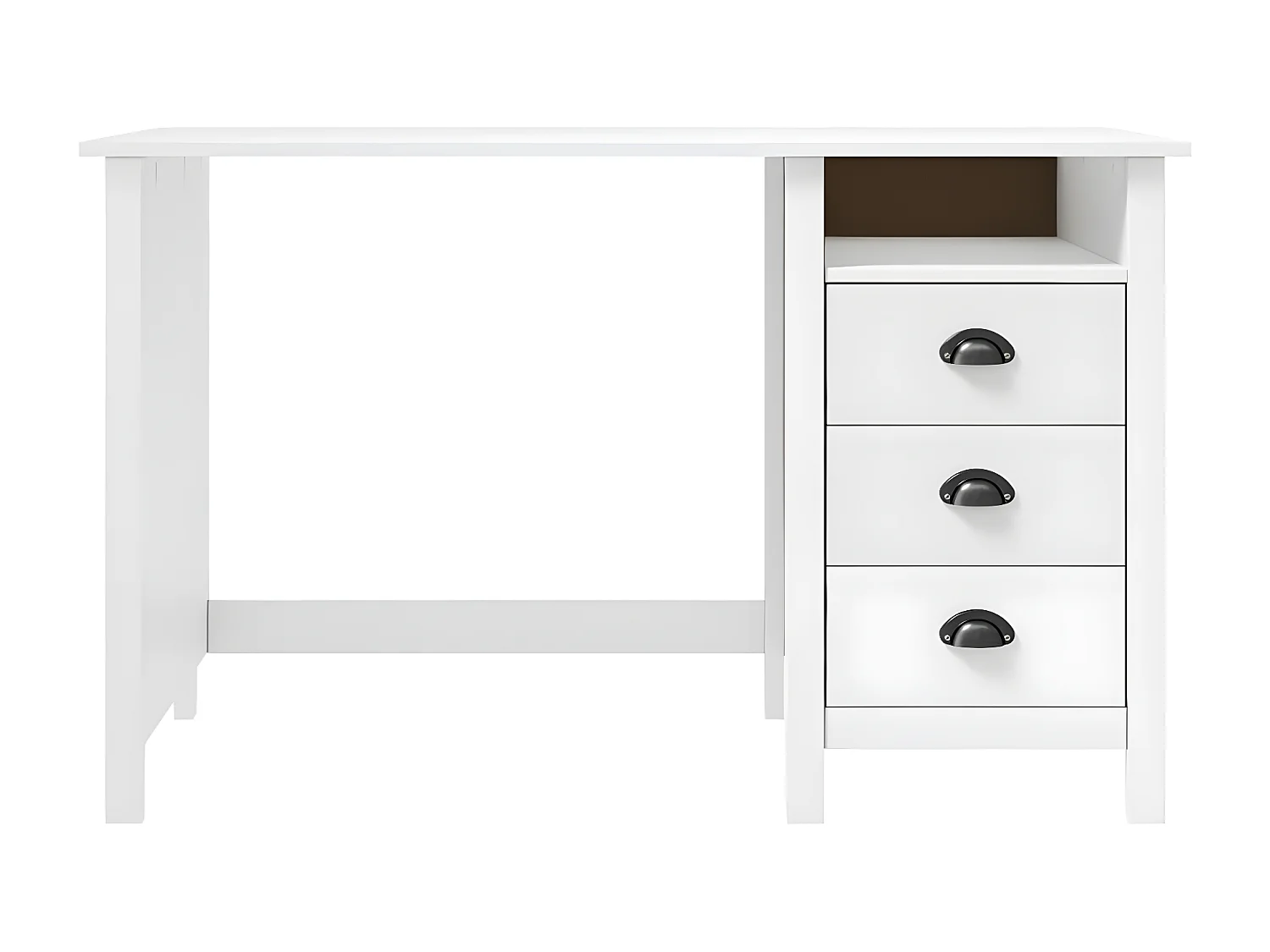 Bureau Hill 3 lades 120x50x74 cm massief grenenhout