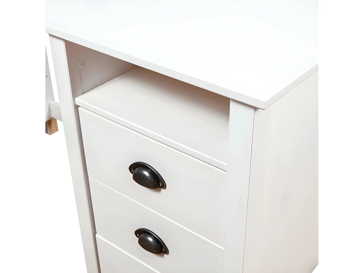 Bureau Hill 3 lades 120x50x74 cm massief grenenhout