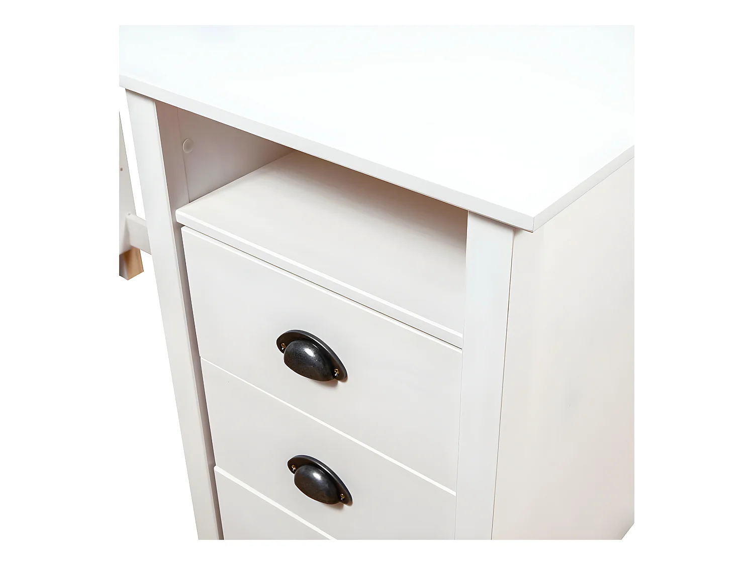 Bureau Hill avec 3 tiroirs 120x50x74 cm Bois pin massif