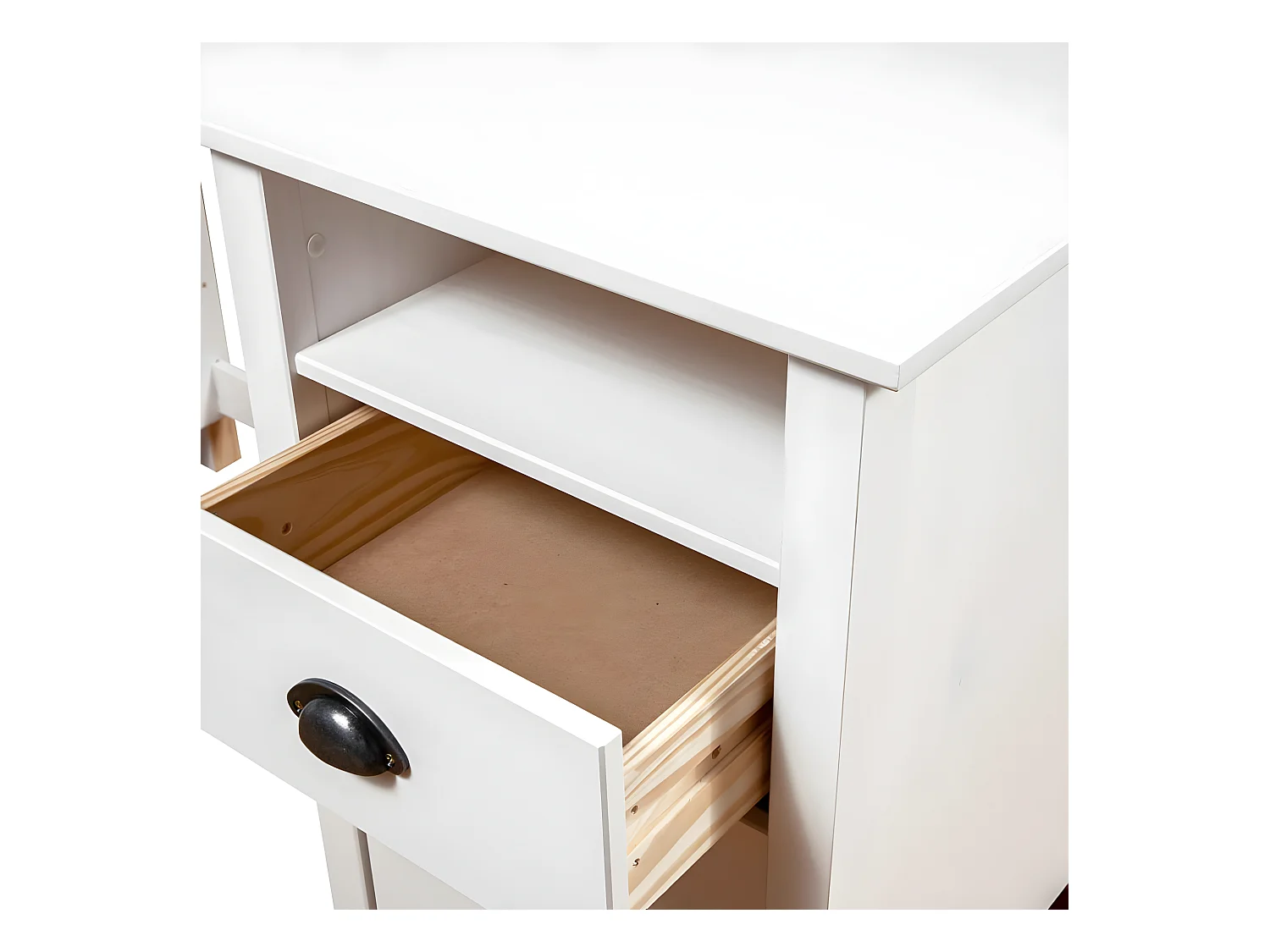 Bureau Hill avec 3 tiroirs 120x50x74 cm Bois pin massif
