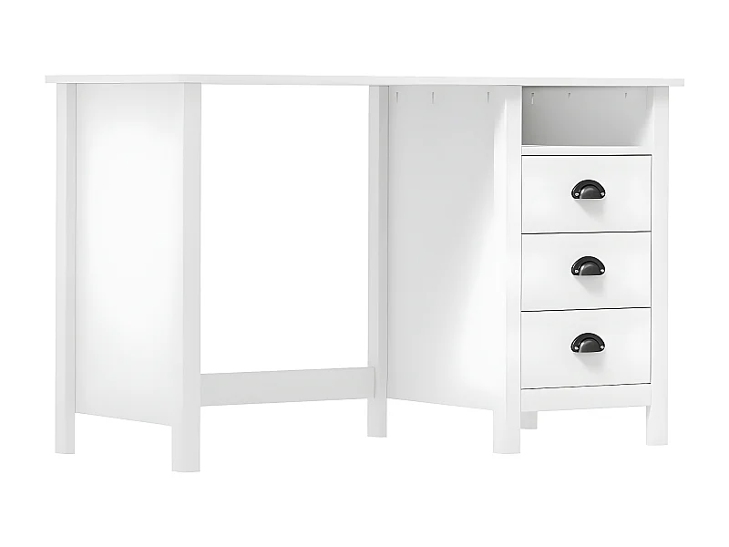 Bureau Hill 3 lades 120x50x74 cm massief grenenhout