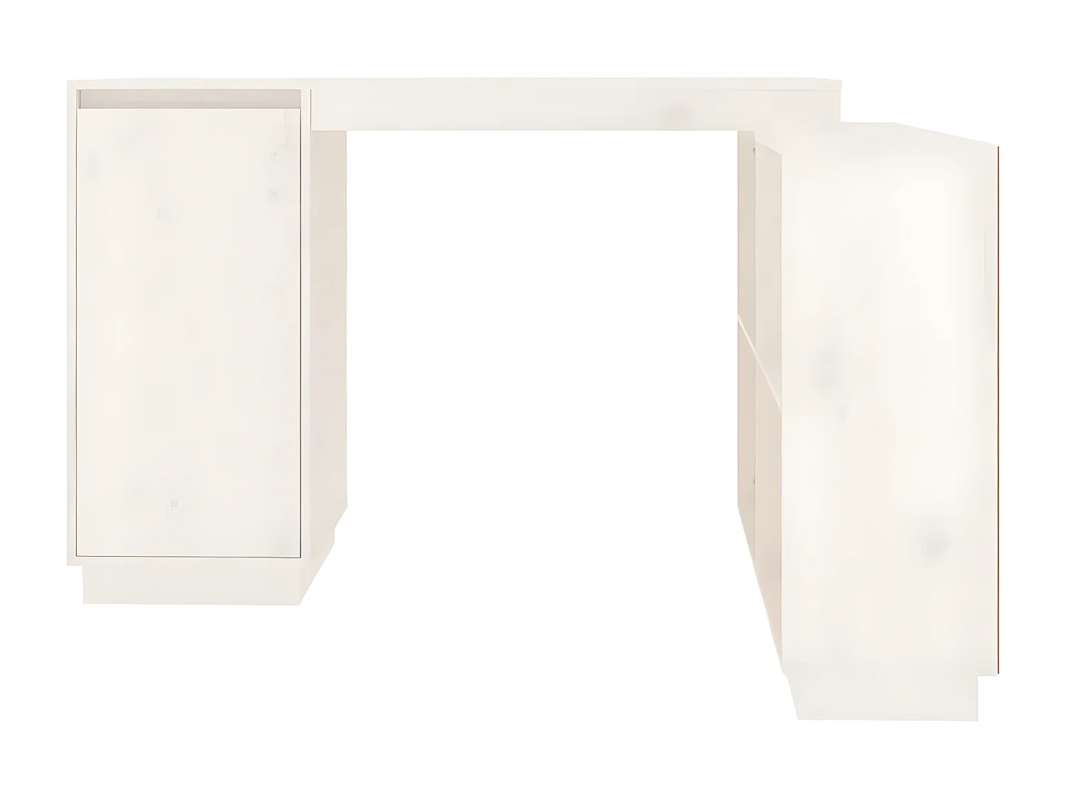 Bureau Blanc 110x50x75 cm Bois massif de pin
