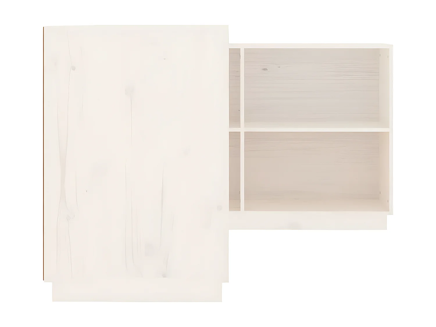 Bureau Blanc 110x50x75 cm Bois massif de pin