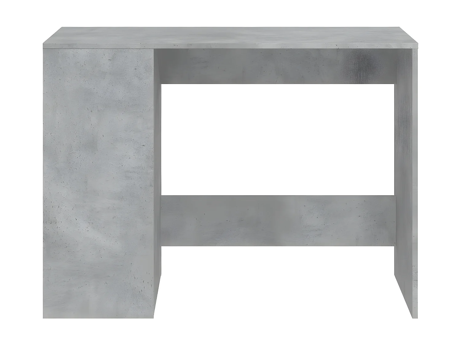 Bureau gris béton 102x50x75 cm bois d'ingénierie