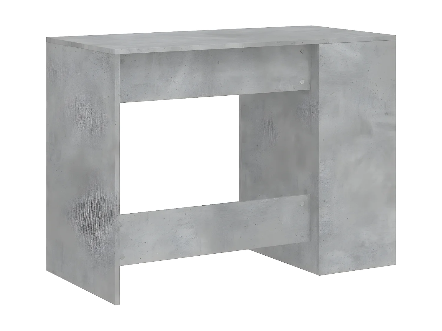 Bureau gris béton 102x50x75 cm bois d'ingénierie