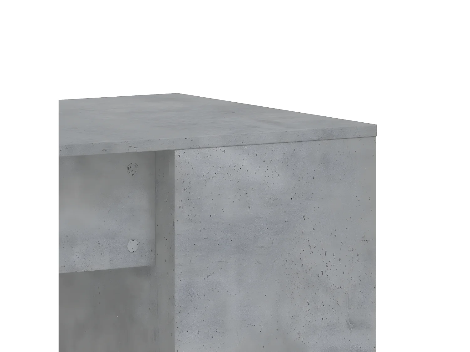 Bureau gris béton 102x50x75 cm bois d'ingénierie