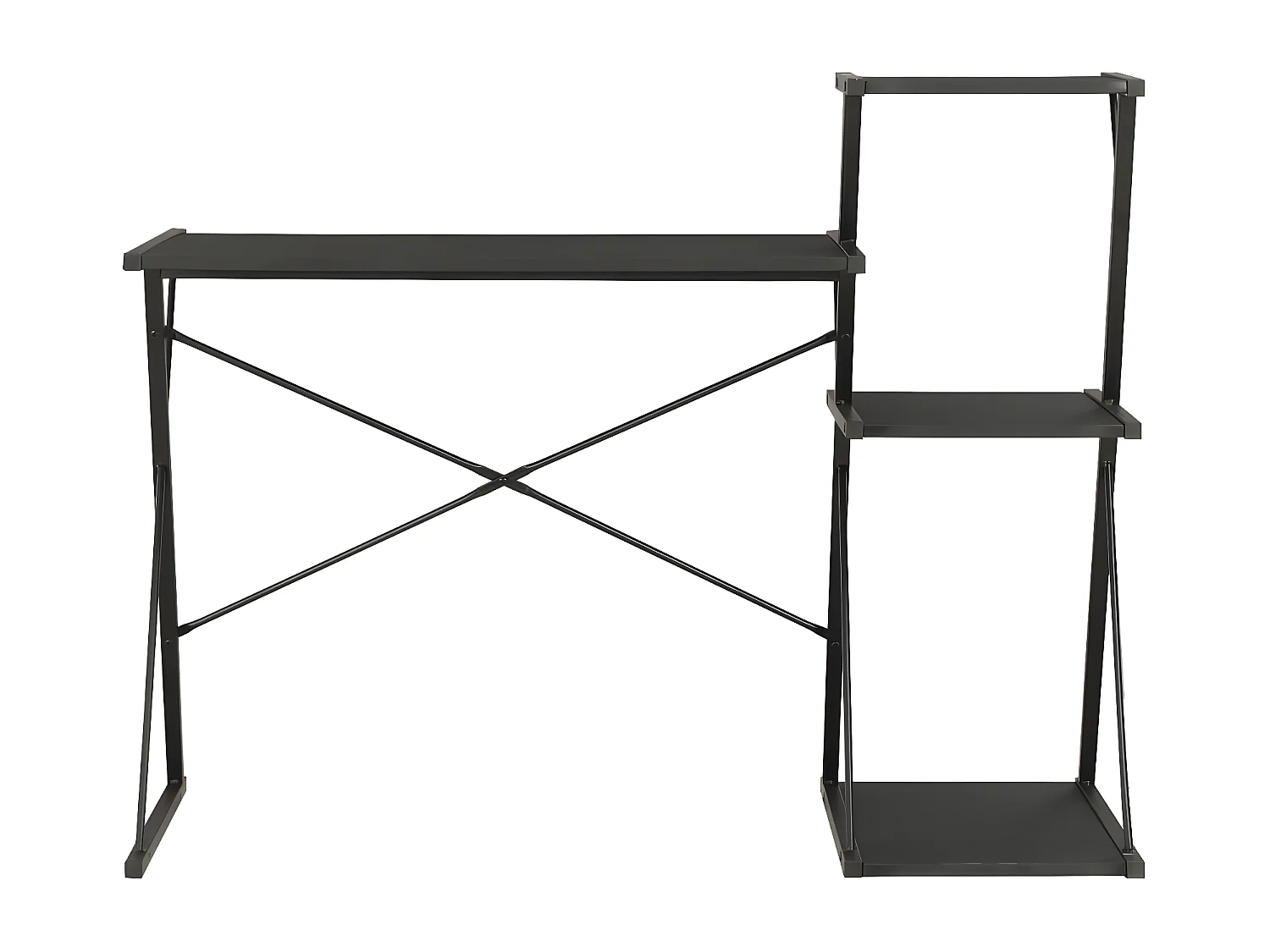 Bureau avec étagère Noir 116x50x93 cm