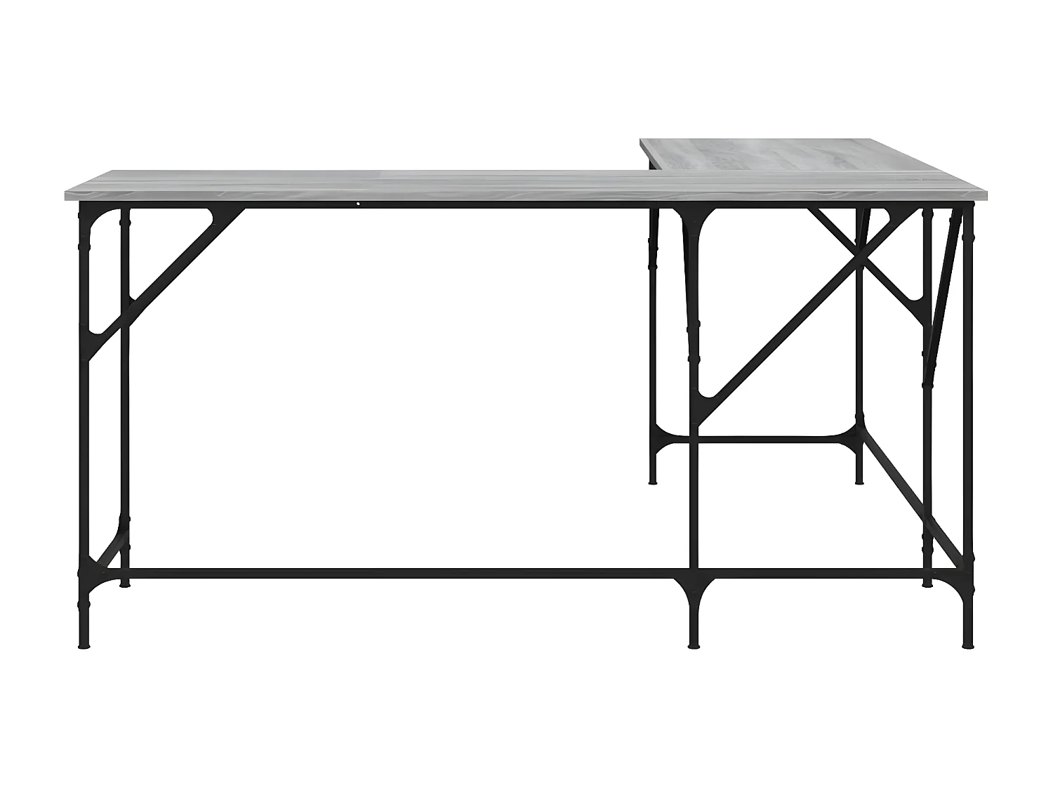 Bureau sonoma gris 149x149x75 cm bois d'ingénierie