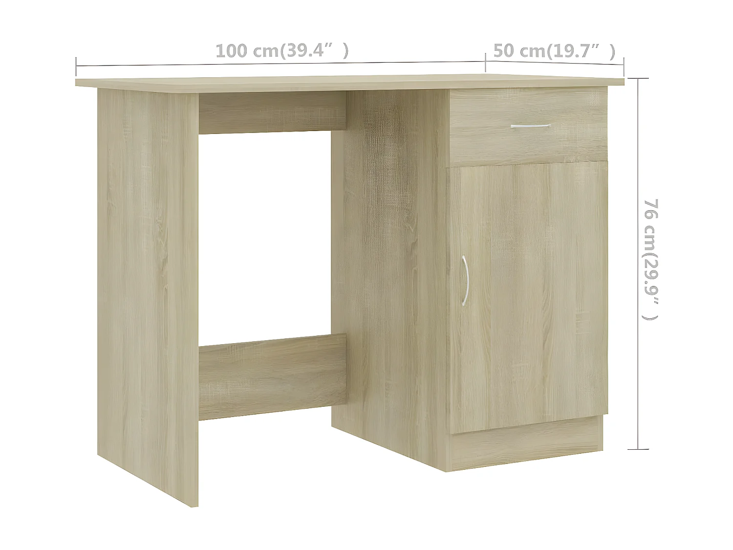 Bureau Chêne sonoma 100 x 50 x 76 cm Aggloméré