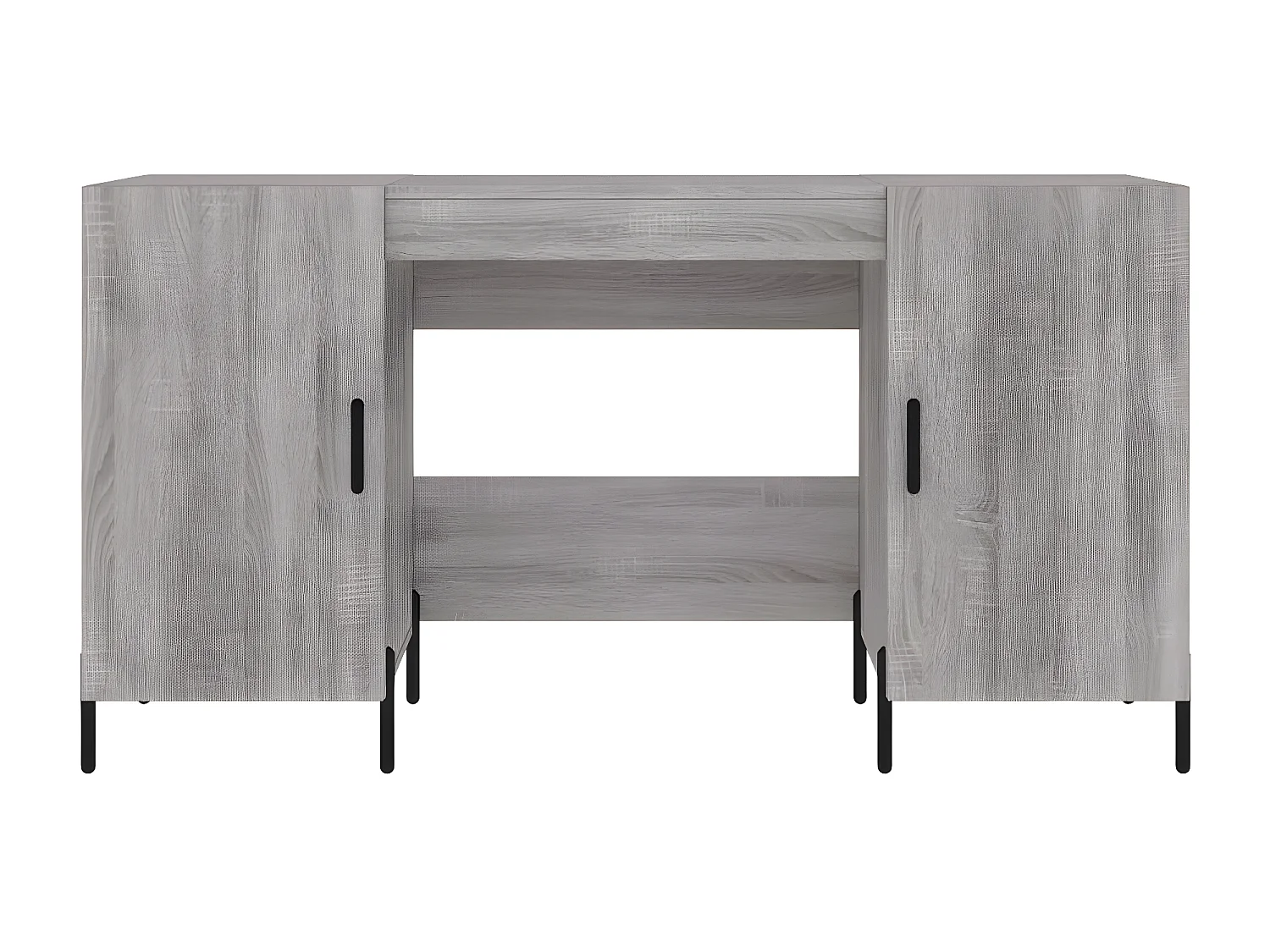 Bureau sonoma gris 140x50x75 cm bois d'ingénierie
