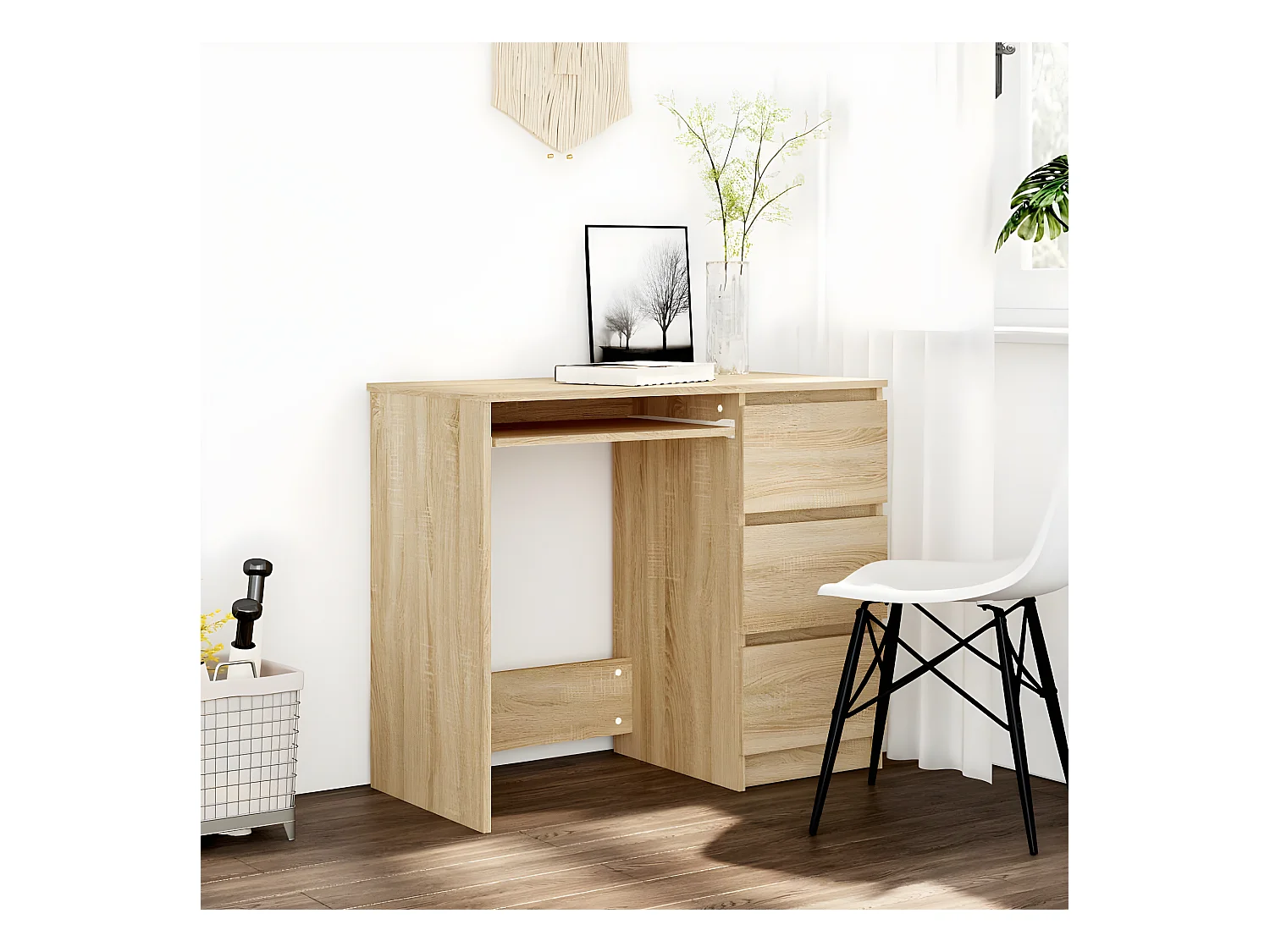 Bureau Chêne sonoma 90x45x76 cm Aggloméré