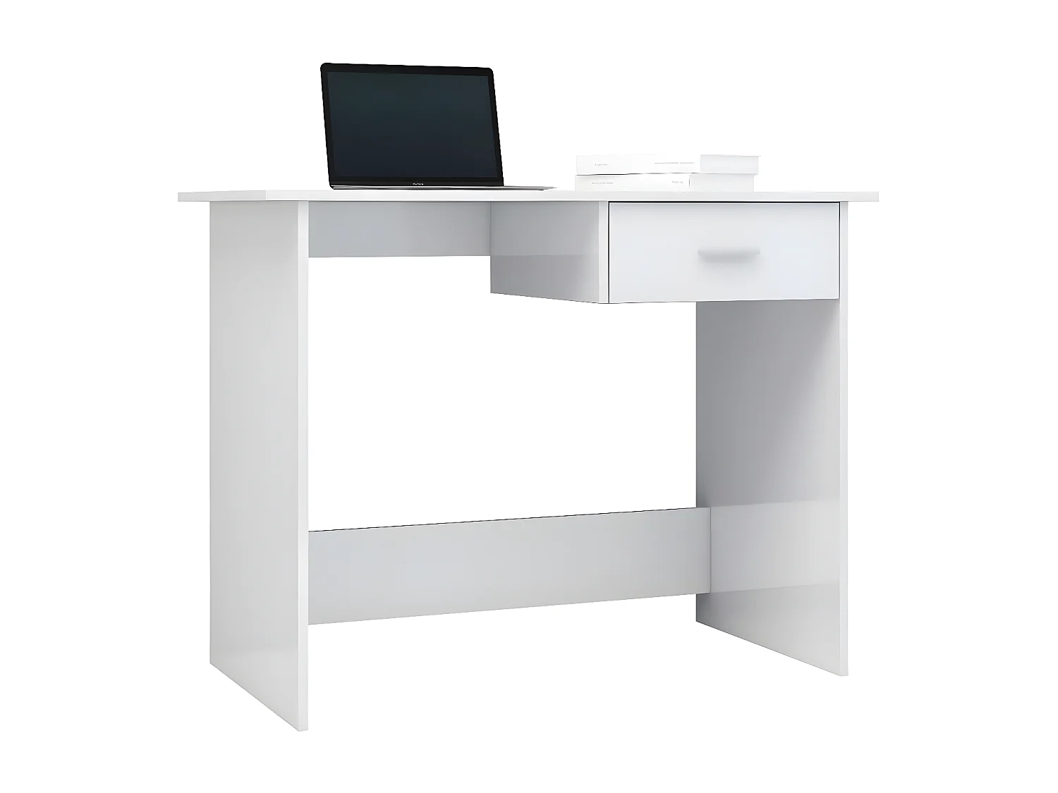 Bureau Blanc brillant 100 x 50 x 76 cm Aggloméré