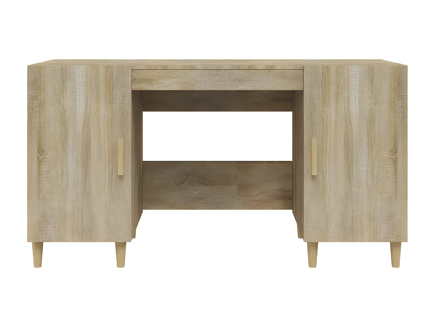 Bureau 140x50x75 cm bewerkt hout sonoma eikenkleurig