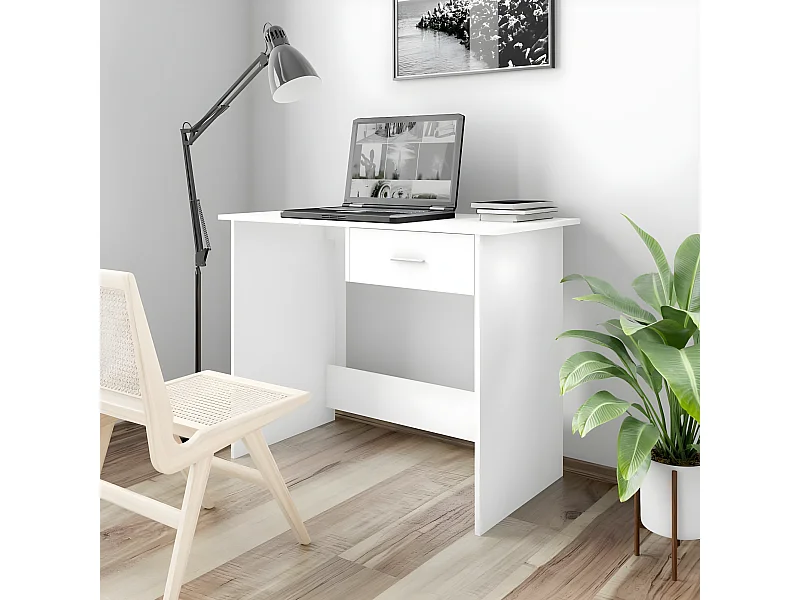 Bureau Blanc 100 x 50 x 76 cm Bois d'ingénierie
