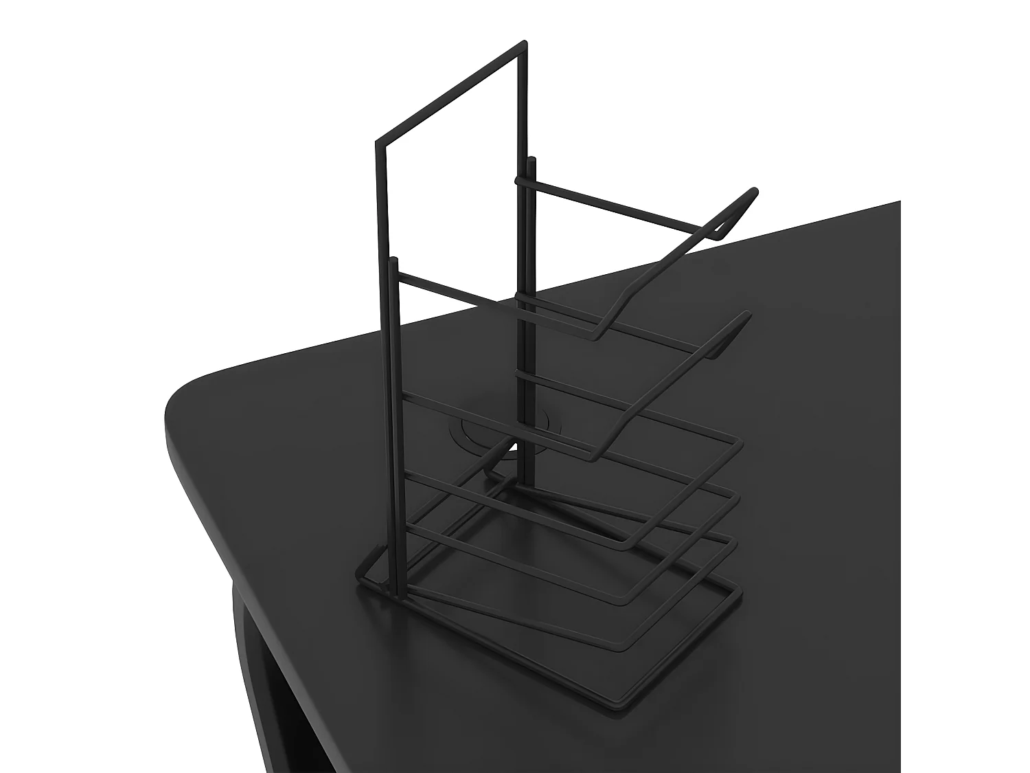 Bureau de jeu avec pieds en forme de ZZ Noir 110x60x75 cm