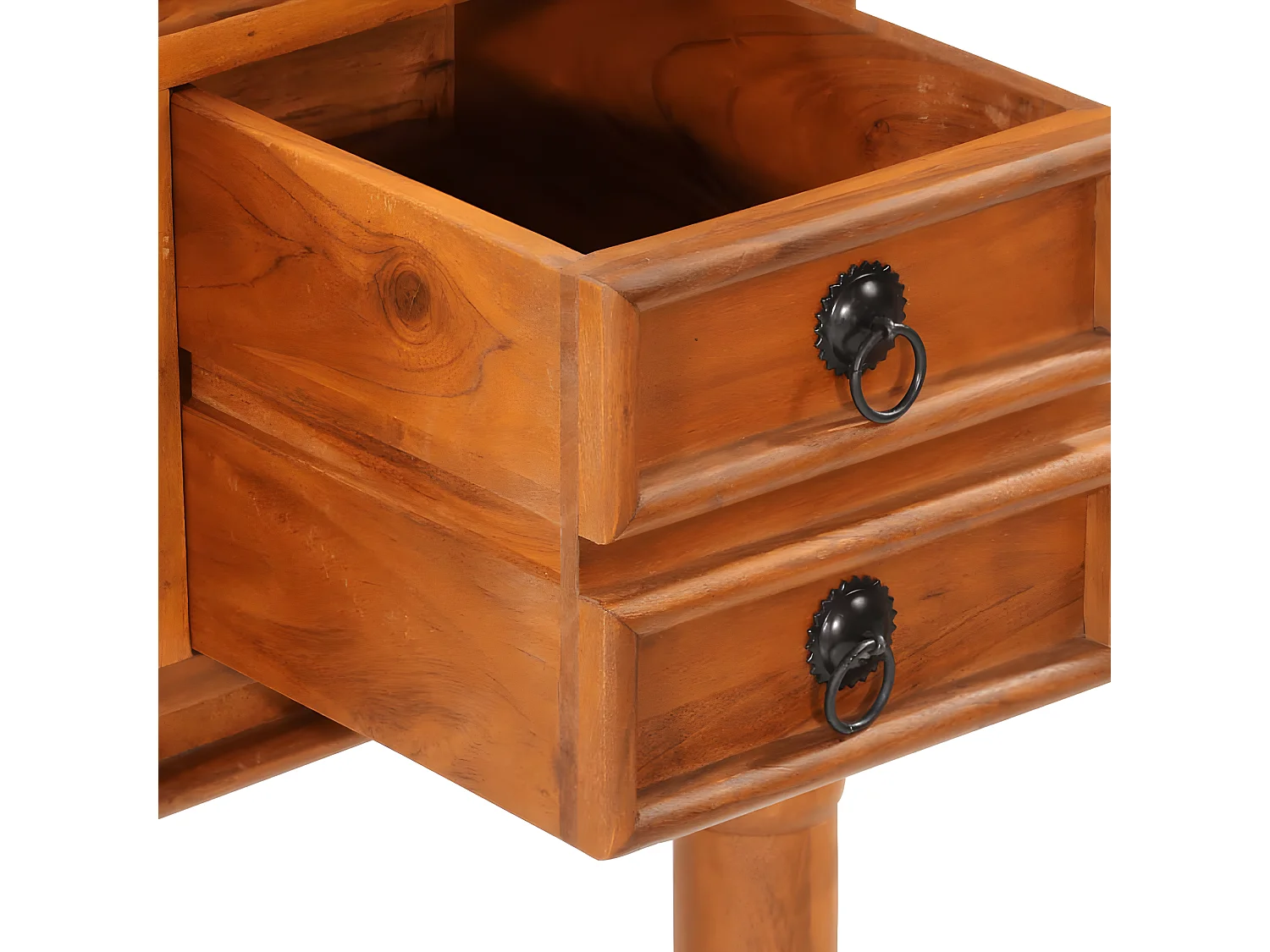 Bureau avec tiroirs 110x50x76 cm bois d'acacia solide
