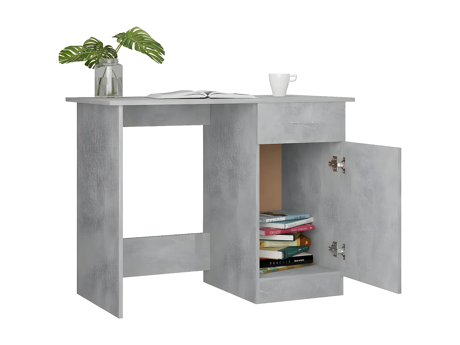 Bureau Gris béton 100 x 50 x 76 cm Aggloméré
