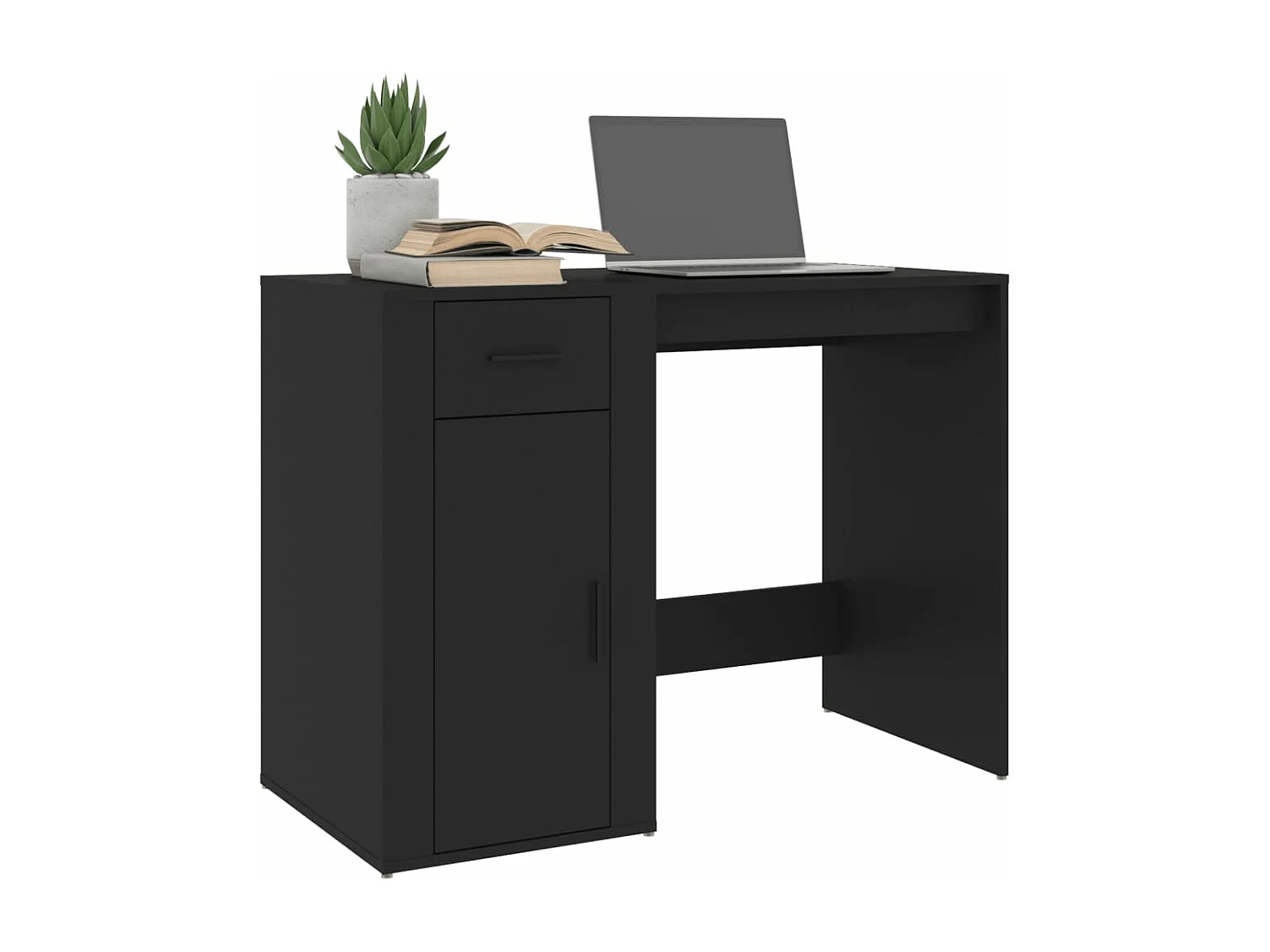 Bureau Noir 100x49x75 cm Bois d'ingénierie