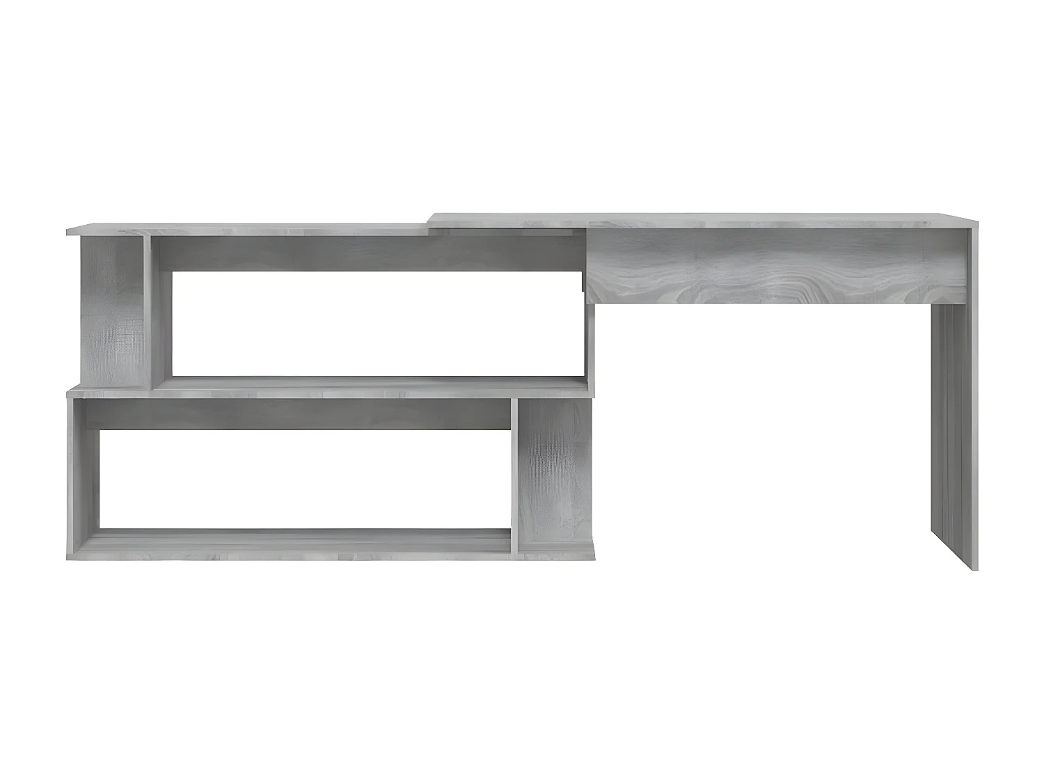 Bureau d'angle Sonoma gris 200x50x76 cm Bois d'ingénierie