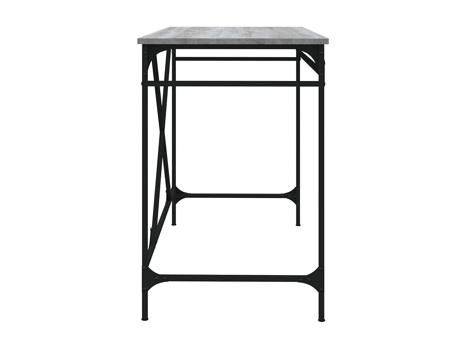 Bureau sonoma gris 100x50x75 cm bois d'ingénierie et fer