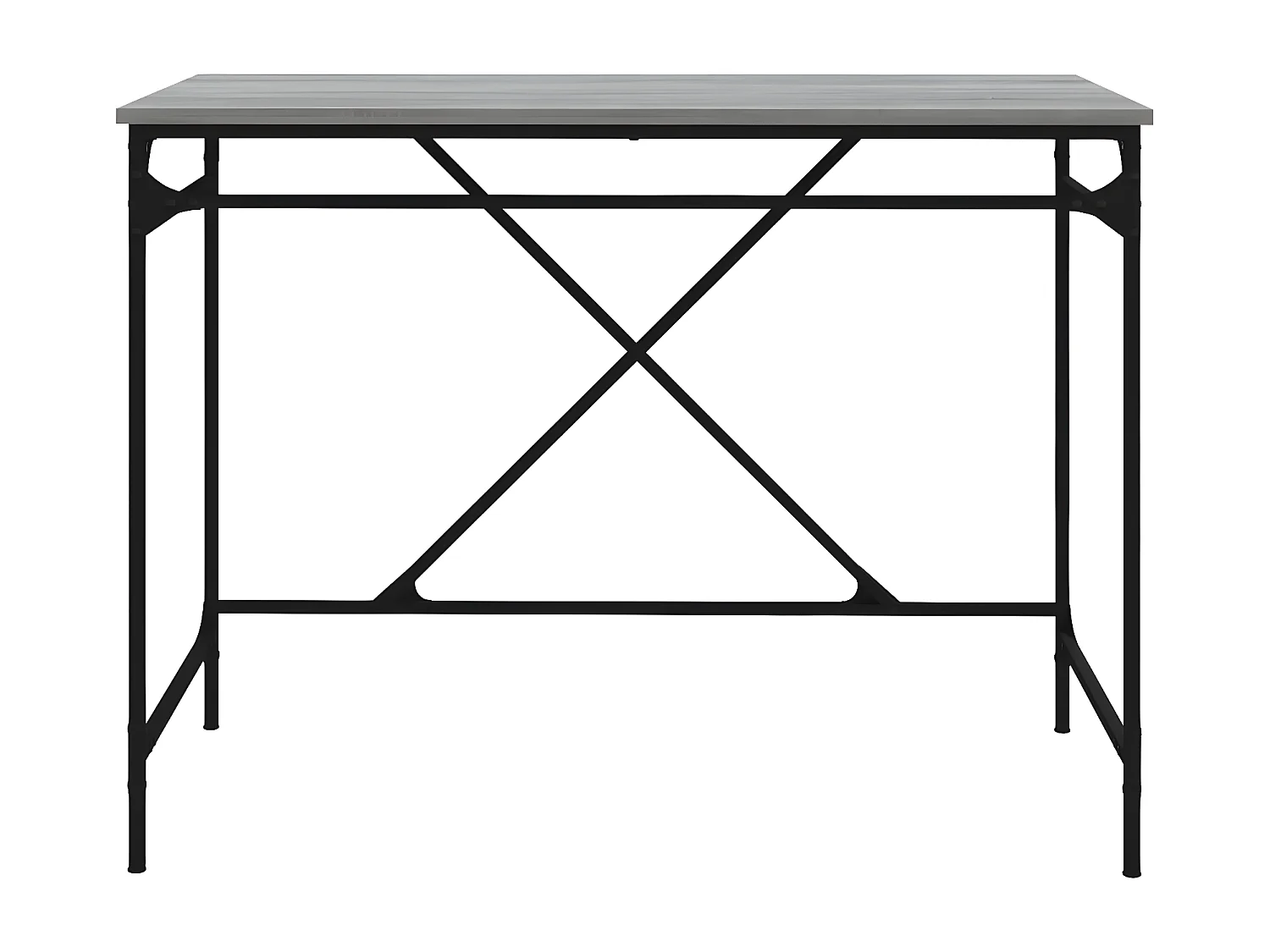 Bureau sonoma gris 100x50x75 cm bois d'ingénierie et fer