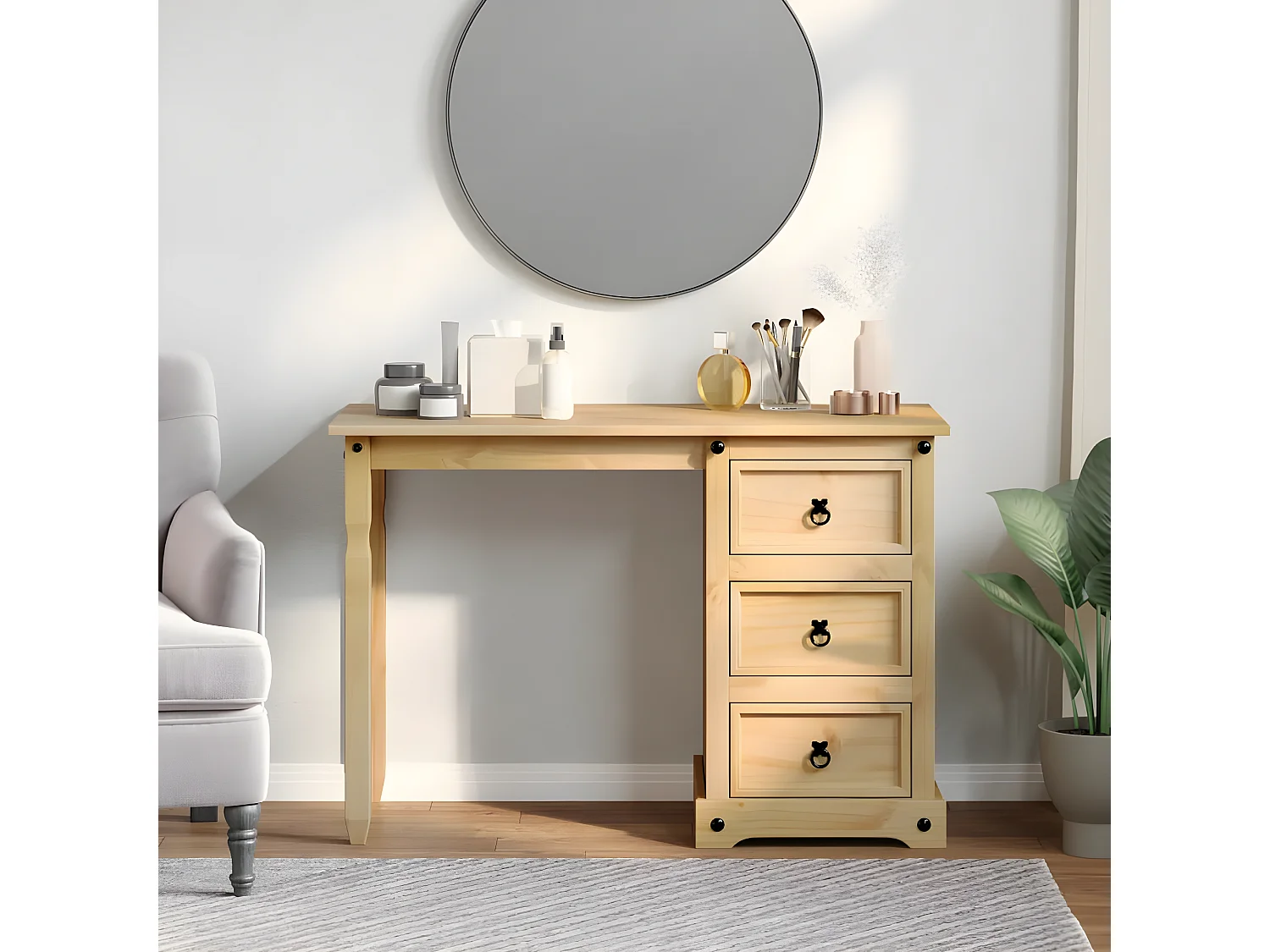 Bureau110x50x75 cm bois de pin massif