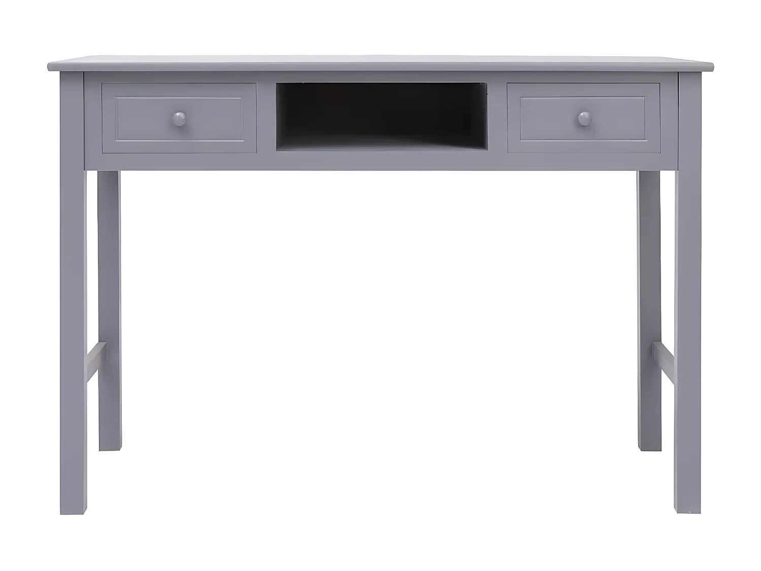 Bureau Gris 108x45x76 cm Bois de Paulownia massif