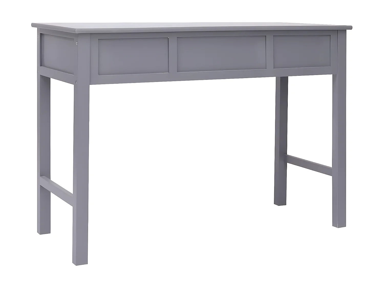Bureau Gris 108x45x76 cm Bois de Paulownia massif