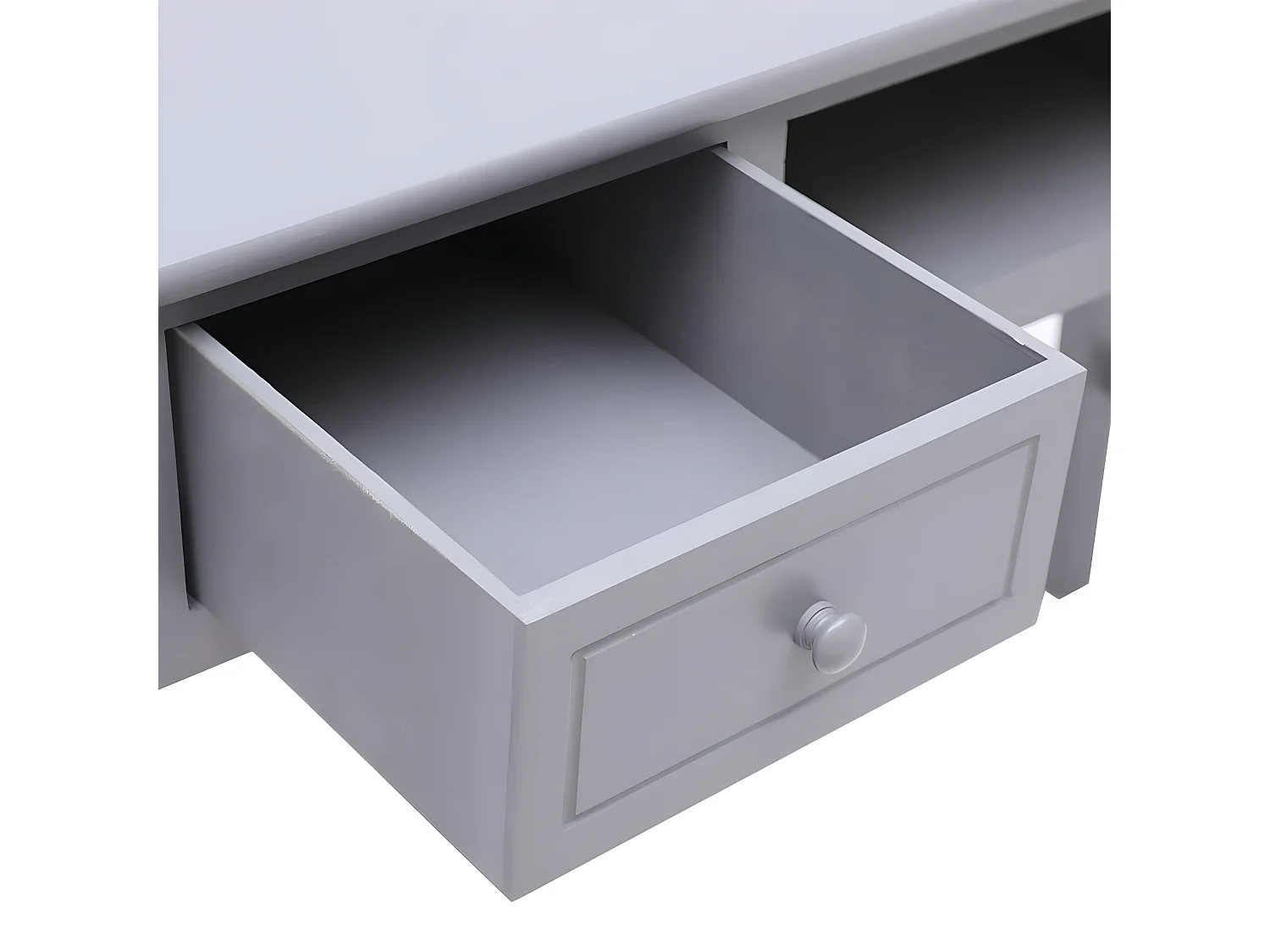 Bureau Gris 108x45x76 cm Bois de Paulownia massif