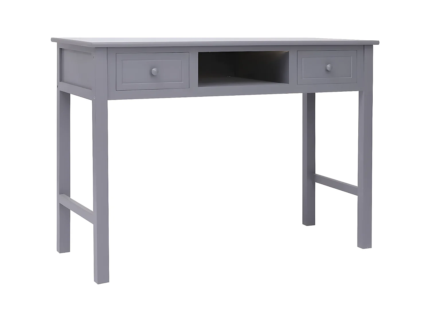 Bureau Gris 108x45x76 cm Bois de Paulownia massif
