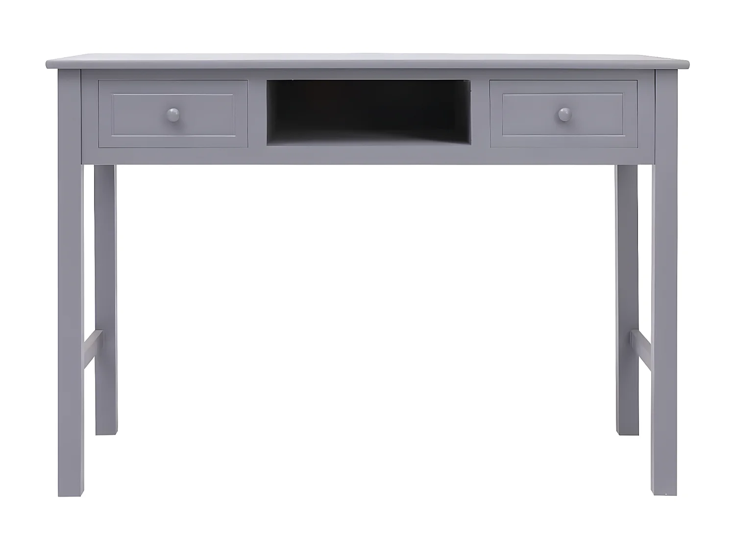 Bureau Gris 108x45x76 cm Bois de Paulownia massif