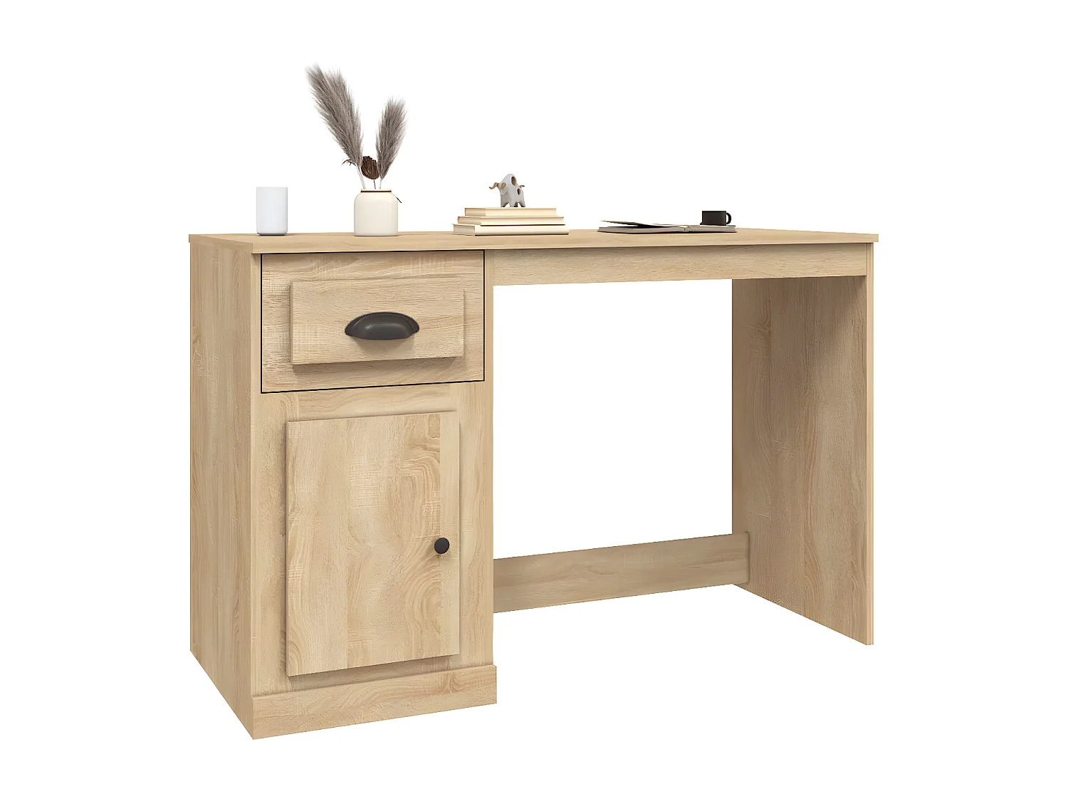 Bureau met lade 115x50x75 cm bewerkt hout sonoma eikenkleurig