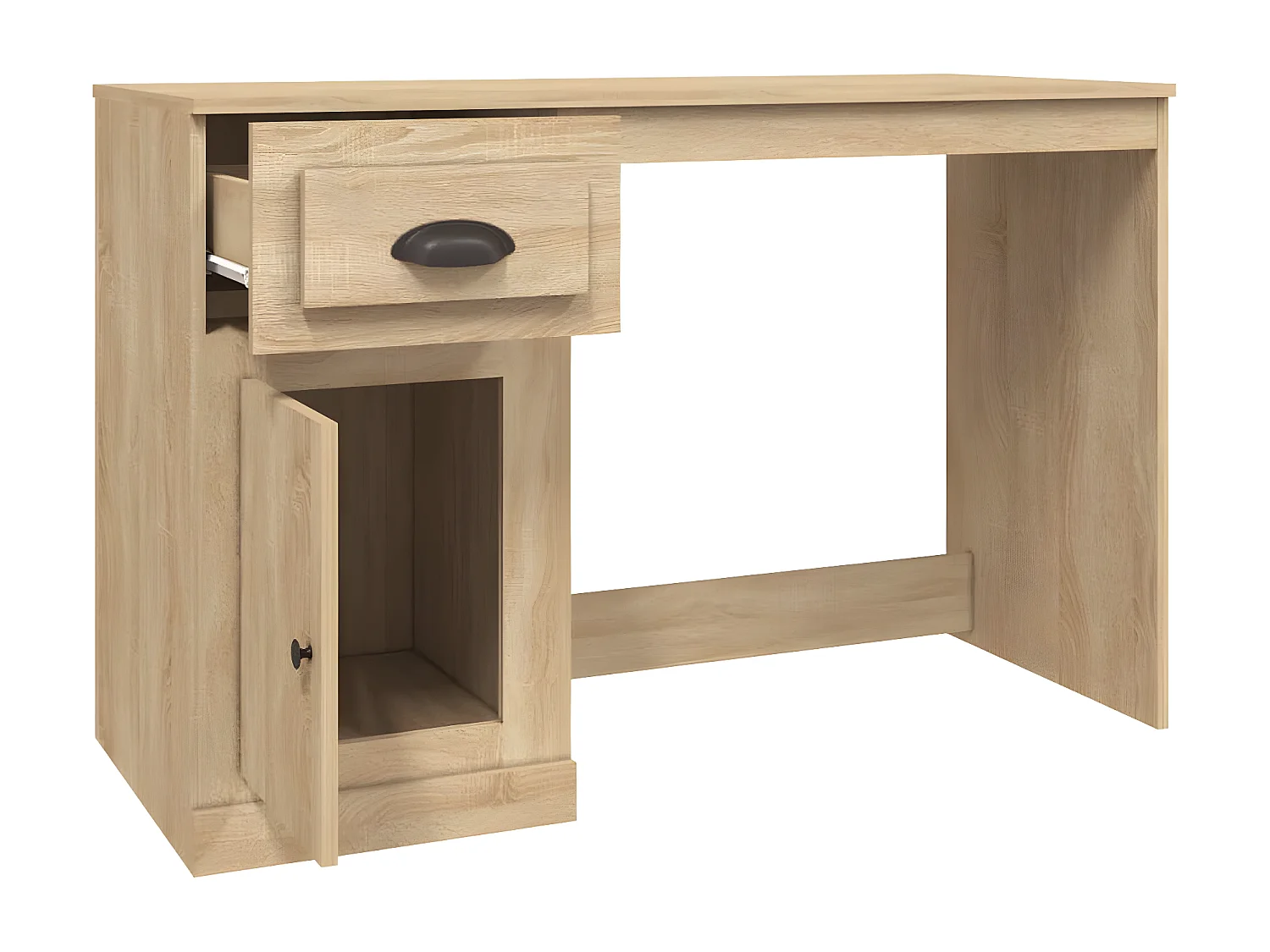 Bureau avec tiroir chêne sonoma 115x50x75 cm bois d'ingénierie