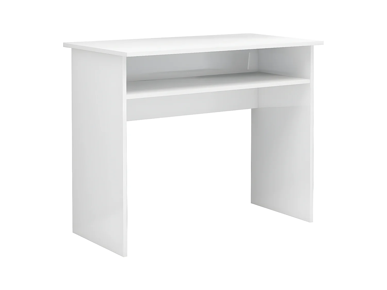 Bureau Blanc brillant 90x50x74 cm Aggloméré