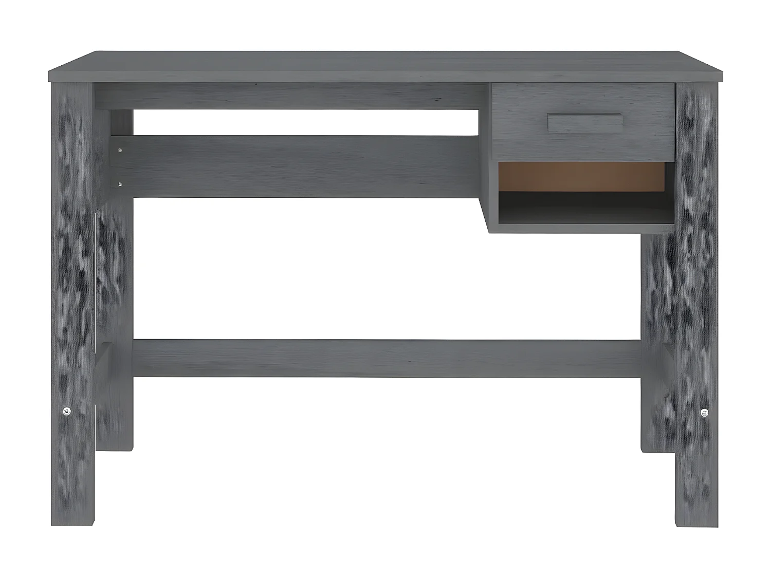 Bureau HAMAR Gris foncé 110x40x75 cm Bois massif de pin