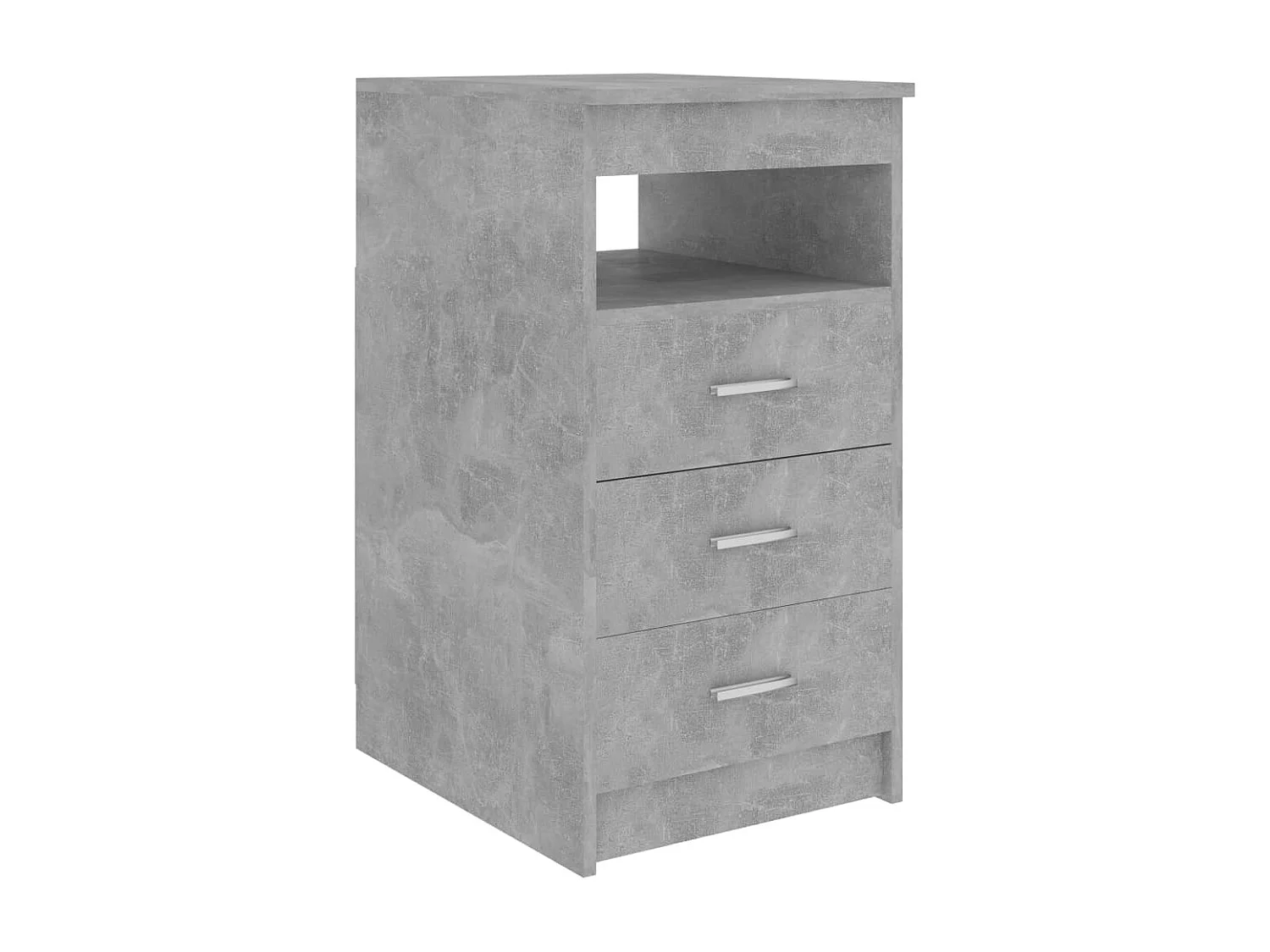 Secretária 140x50x76 cm contraplacado cinzento cimento