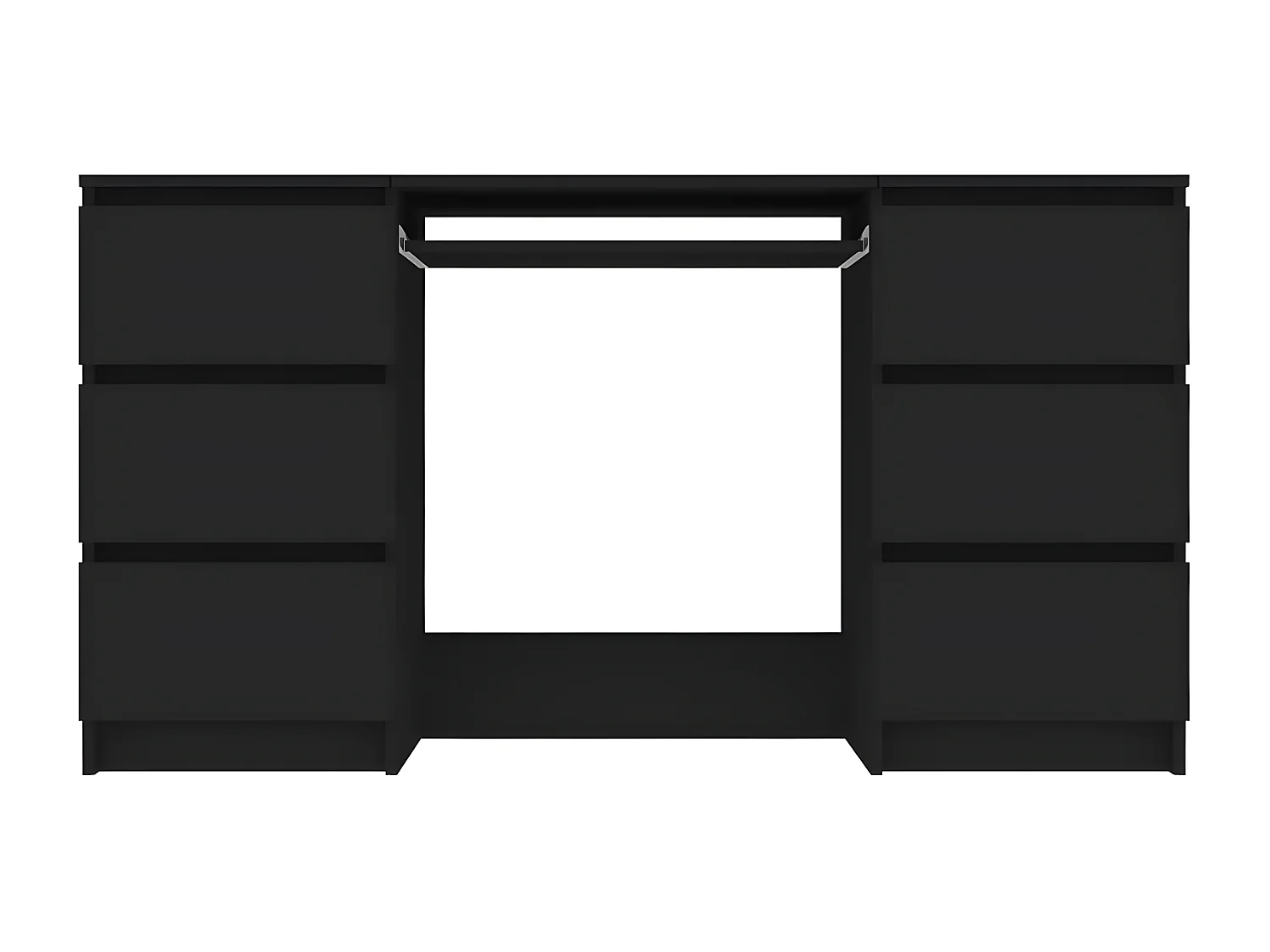 Bureau Noir 140x50x77 cm Aggloméré