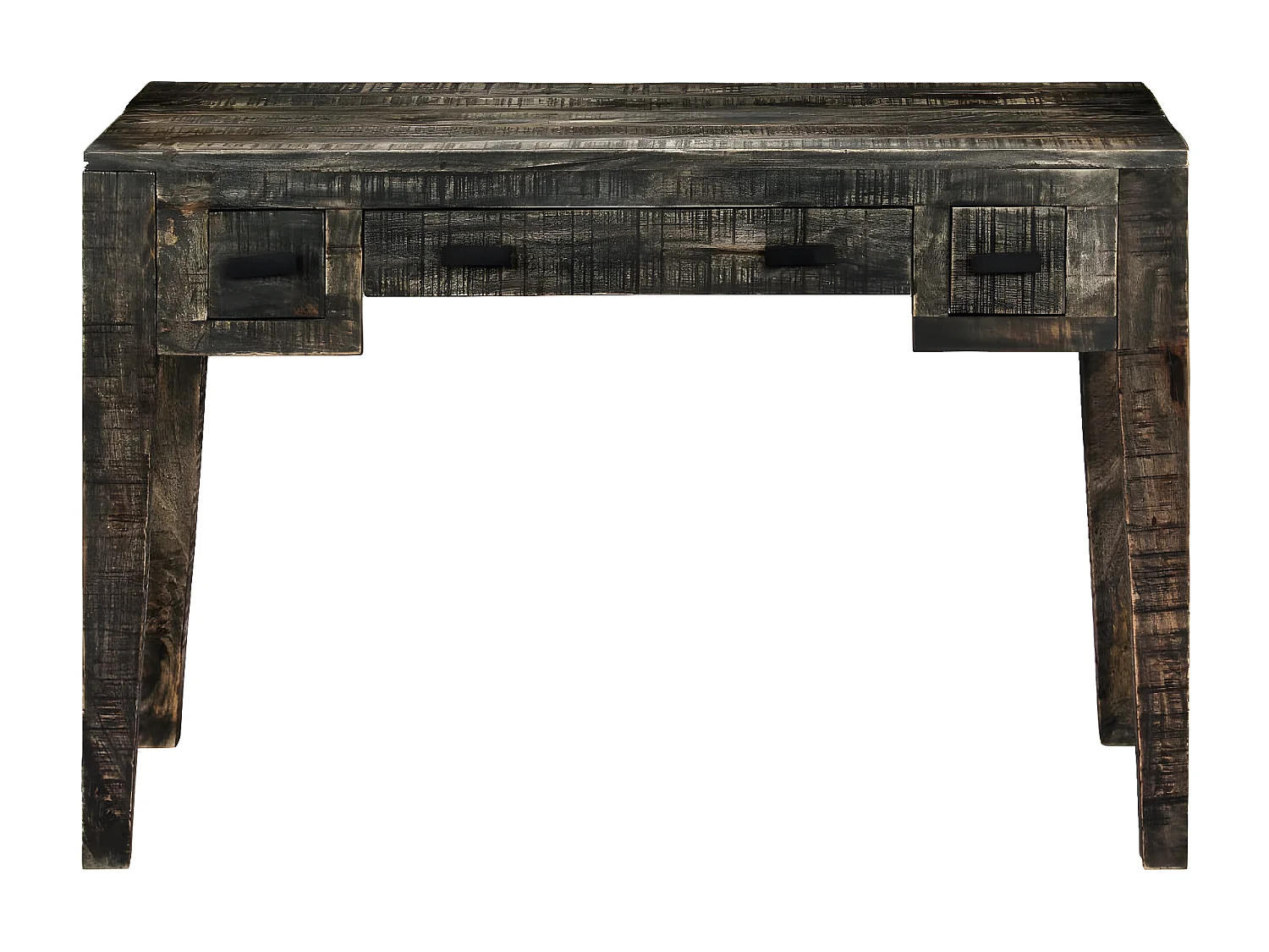 Bureau Noir 110 x 50 x 75 cm Bois de manguier massif