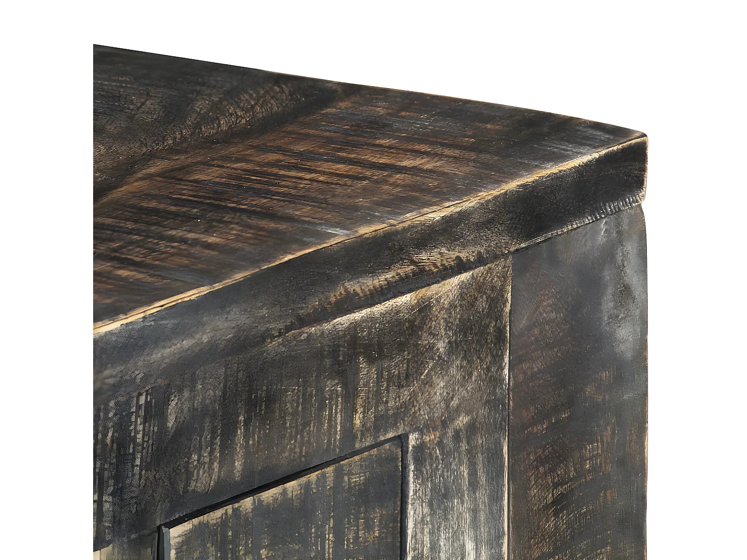 Bureau Noir 110 x 50 x 75 cm Bois de manguier massif